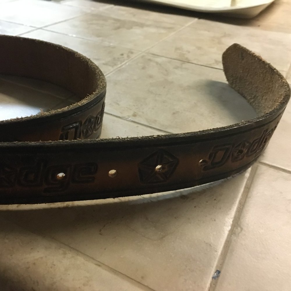Dodge Leather Belt w/out Buckle - 102 $25 or $20 w/offer